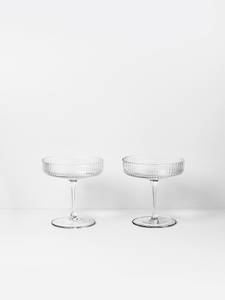 Bilde av Ripple Champagne Saucer - Set of 2 - Clear